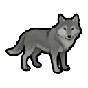 Grey wolf — RimWorld sprite