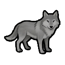 Grey wolf — RimWorld sprite