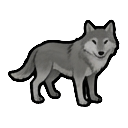 Grey wolf — RimWorld sprite