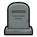 grave headstone from above — RimWorld sprite