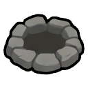 unlit campfire — RimWorld sprite