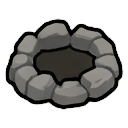 unlit campfire — RimWorld sprite