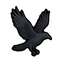 crow in flight from above — RimWorld item sprite