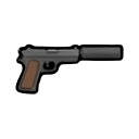 a silenced pistol — RimWorld sprite