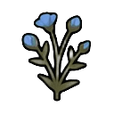 Blue flax plant (70% matured) — RimWorld sprite