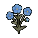 Blue flax plant (100% matured) — RimWorld plant sprite