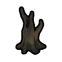 charred dead stump, no canopy, only a short burnt… — RimWorld tree sprite